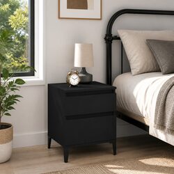 Black Nightstand Cabinet - Dimensions and Specs