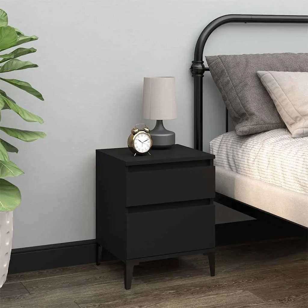 Bedside Cabinets Storage Lockers (Set of 2)