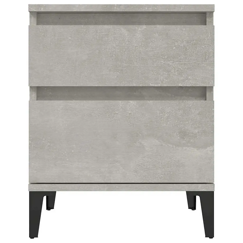 Bedside Cabinets 2 pcs Grey Storage Furniture Nightstand Organiser Units Set