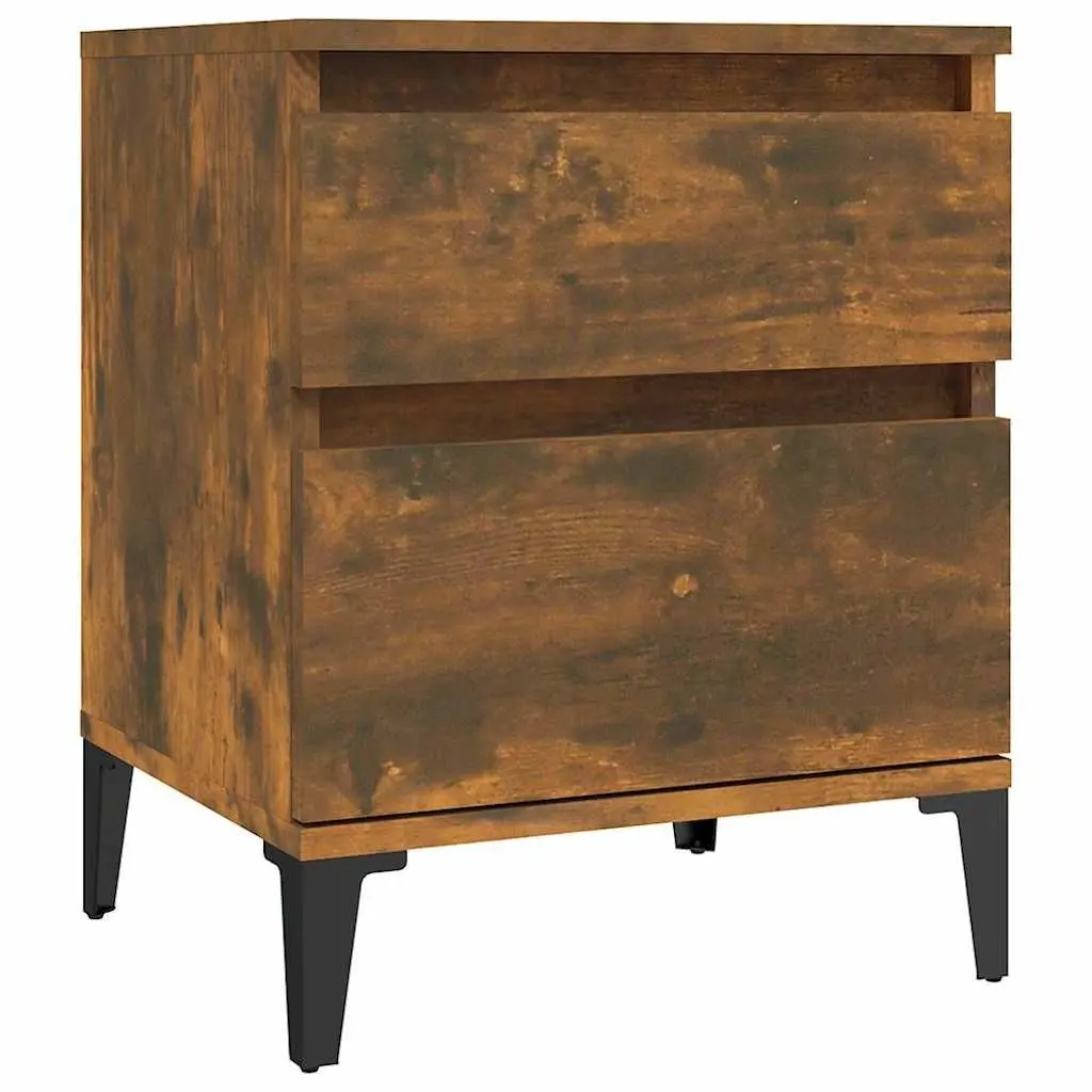 Bedside Tables Bedroom Storage 40x35x50cm Brown Engineered Wood Pair