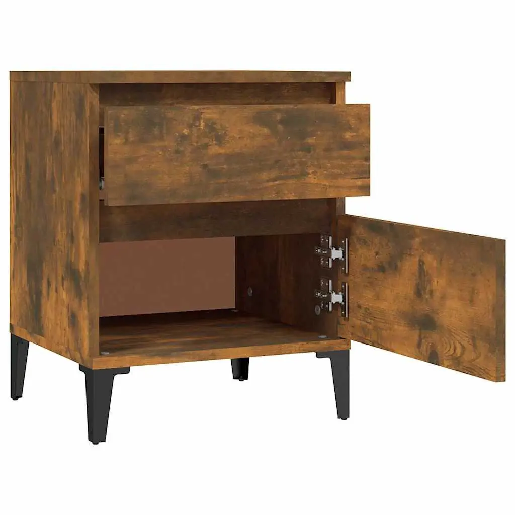 Bedside Tables Bedroom Storage 40x35x50cm Brown Engineered Wood Pair