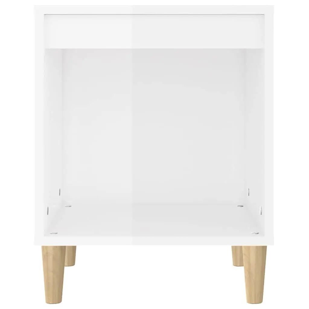 White High Gloss Bedside Cabinet