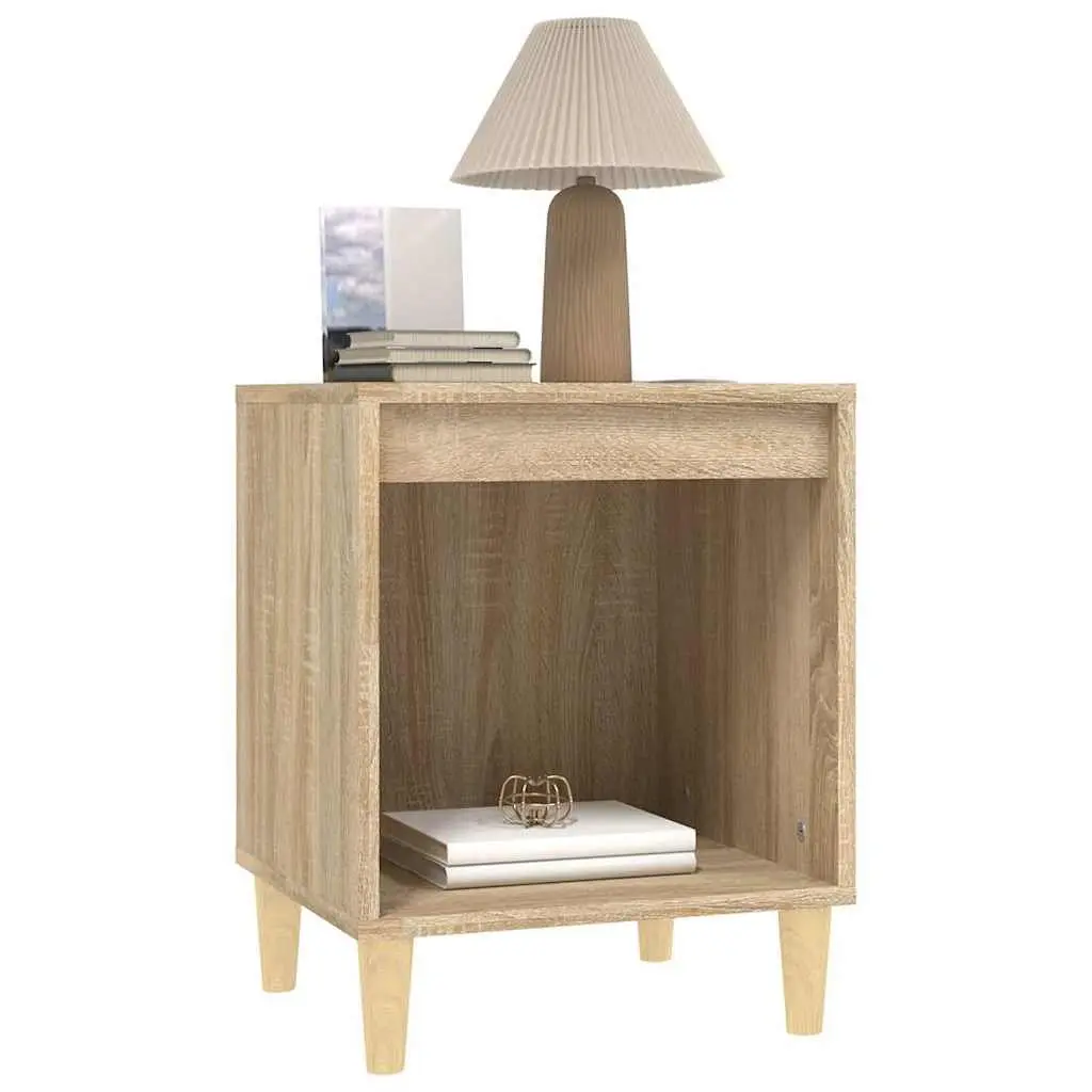 Bedside Cabinets 2 pcs Brown Engineered Wood Storage Side Tables 40x35x50cm