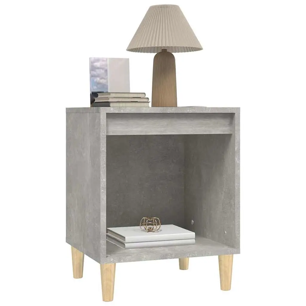 Bedside Cabinet Grey Bedside Table Nightstand Storage Bedroom Furniture