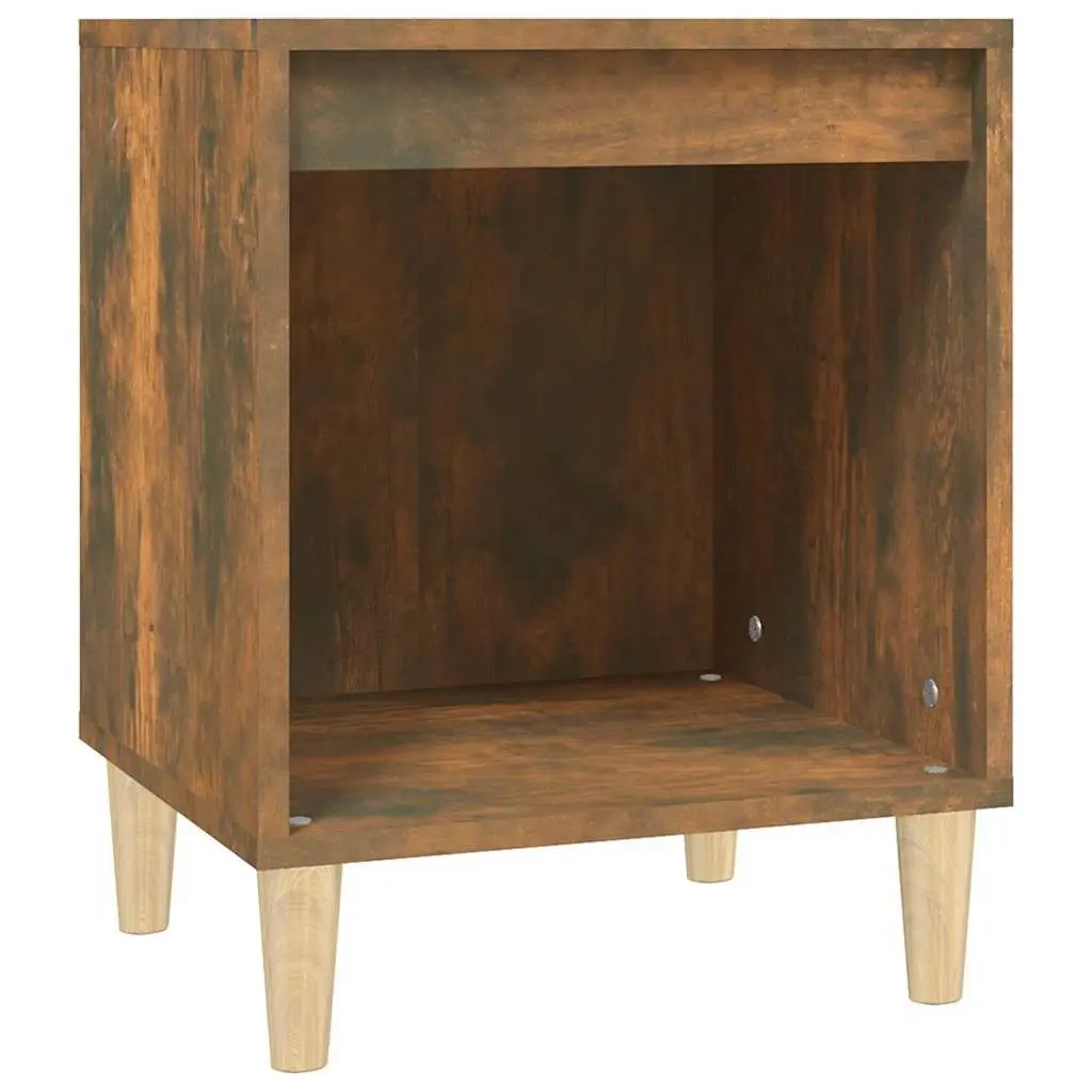 Bedside Cabinet Brown Wood Bedroom Side Table Storage Nightstand 40x35x50cm