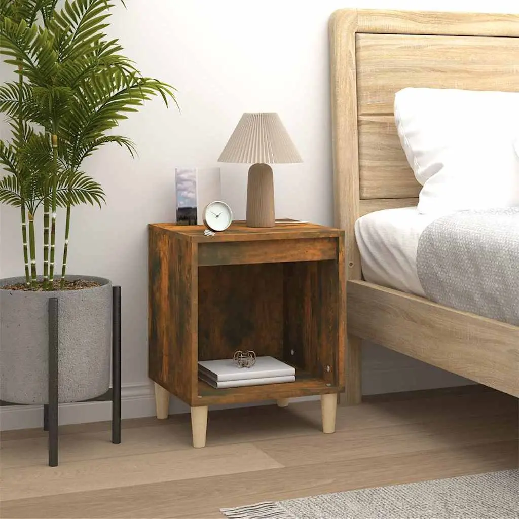 Bedside Cabinets 2 pcs Brown Engineered Wood Storage Nightstands 40x35x50 cm