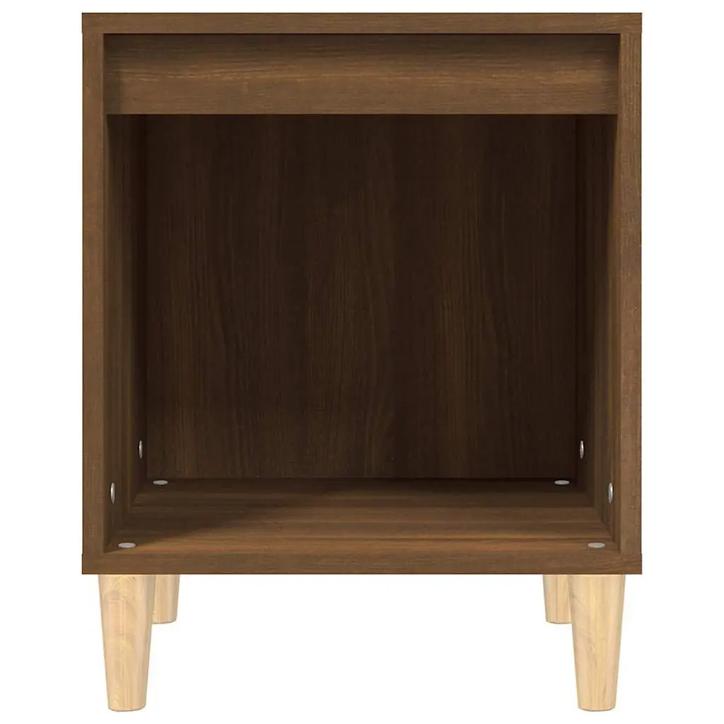 Bedside Cabinet Brown Oak 40x35x50 cm Engineered Wood Side Table Storage