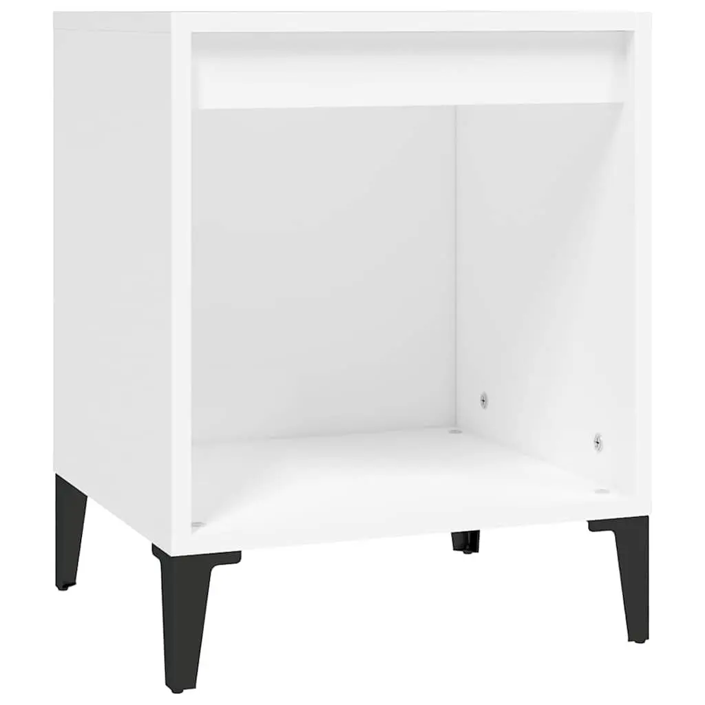 Bedside Table Bedroom Use White 40x35x50 cm