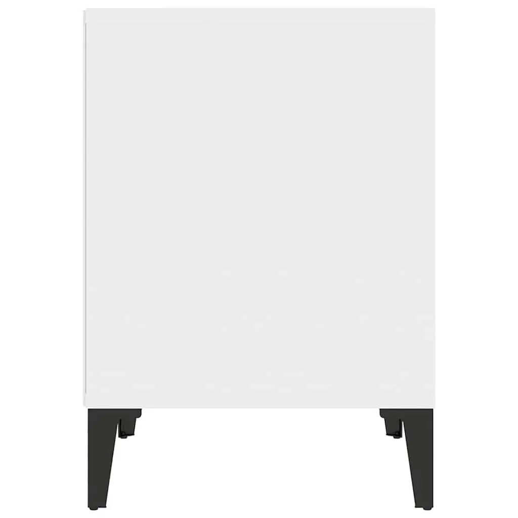 Bedside Table Bedroom Use White 40x35x50 cm