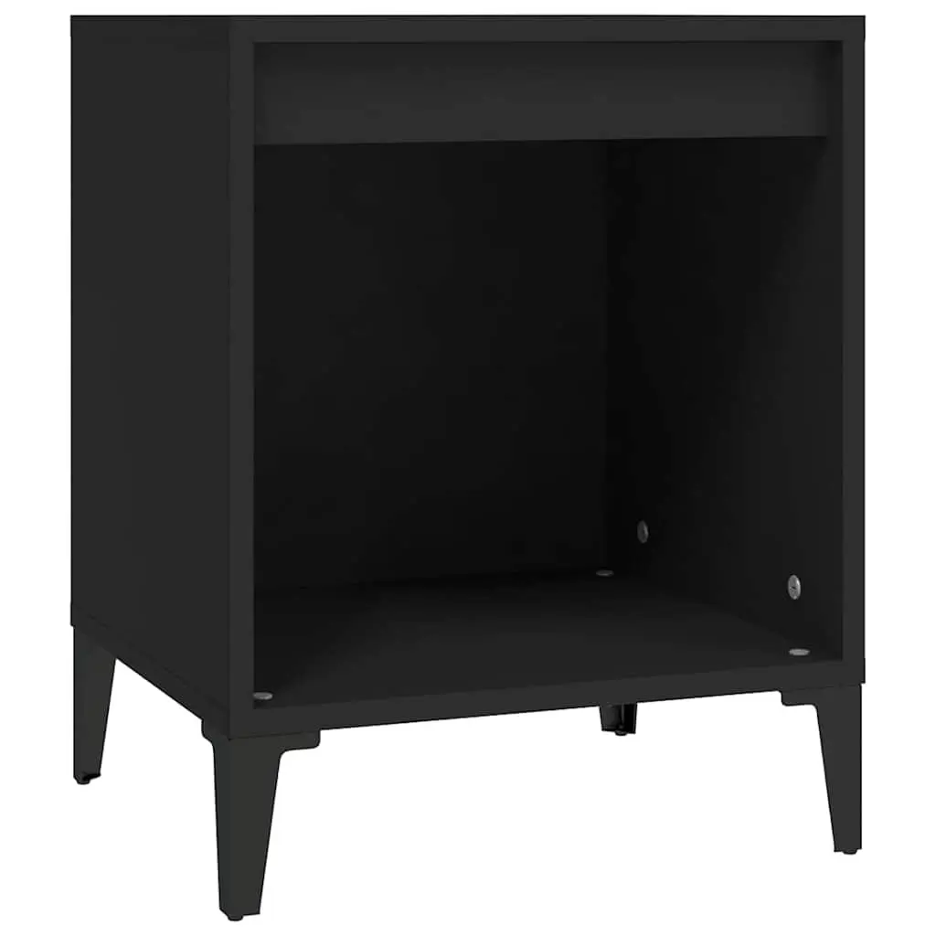 Bedside Cabinets 2 pcs Black 40x35x50 cm Storage Organiser Bedroom Furniture