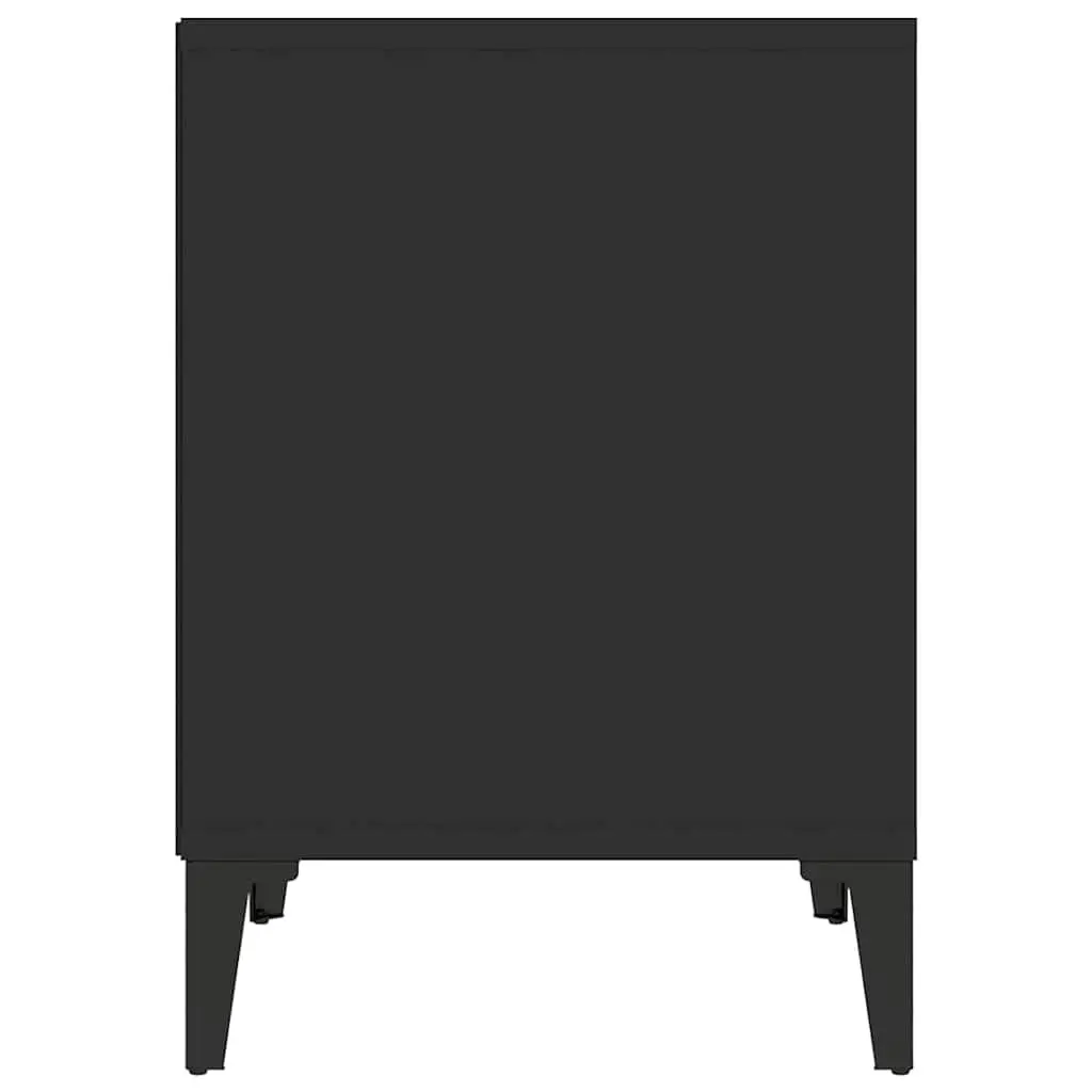 Bedside Cabinets 2 pcs Black 40x35x50 cm Storage Organiser Bedroom Furniture
