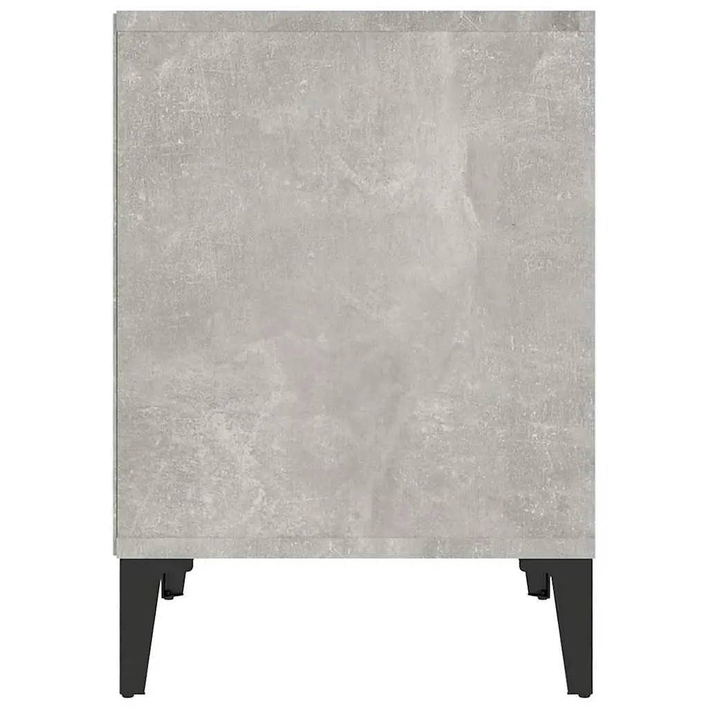 Bedside Cabinet Grey Nightstand Storage Organiser Bedroom 40W x 35D x 50H cm