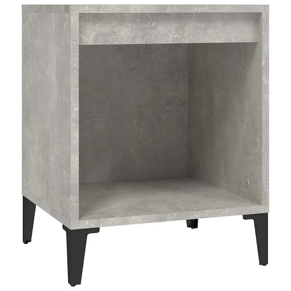 Bedside Cabinets 2 Pieces Grey Storage Nightstands Bedroom Furniture