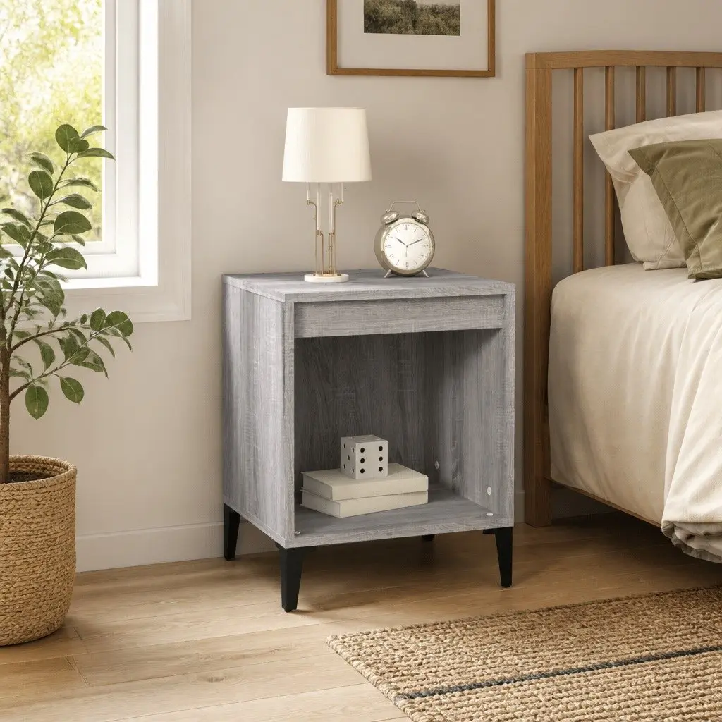 Grey Sonoma Bedside Storage Cabinet