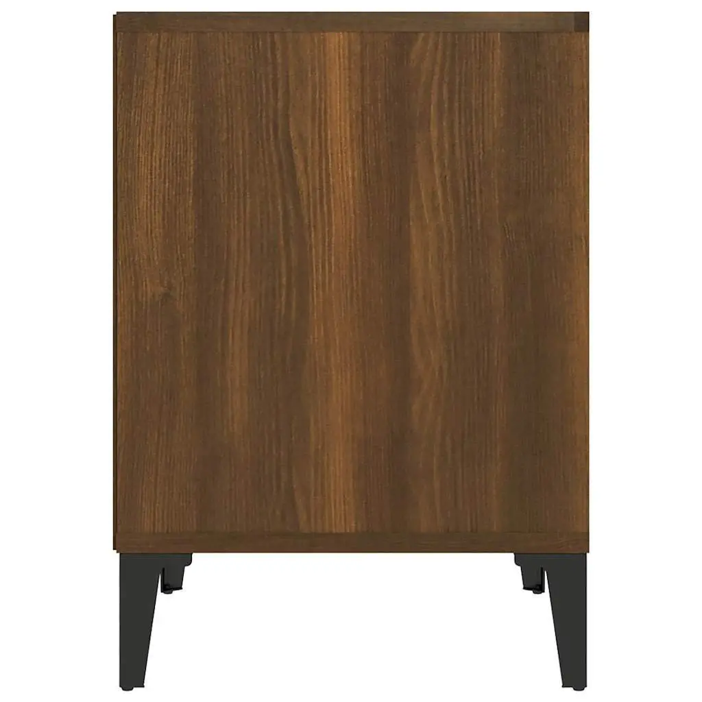 Bedside Cabinet Brown Oak Storage Table Bedroom Nightstand Furniture 40x35x50cm