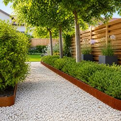 10 pcs Garden Lawn Edging, 15x103 cm, Corten Steel Details