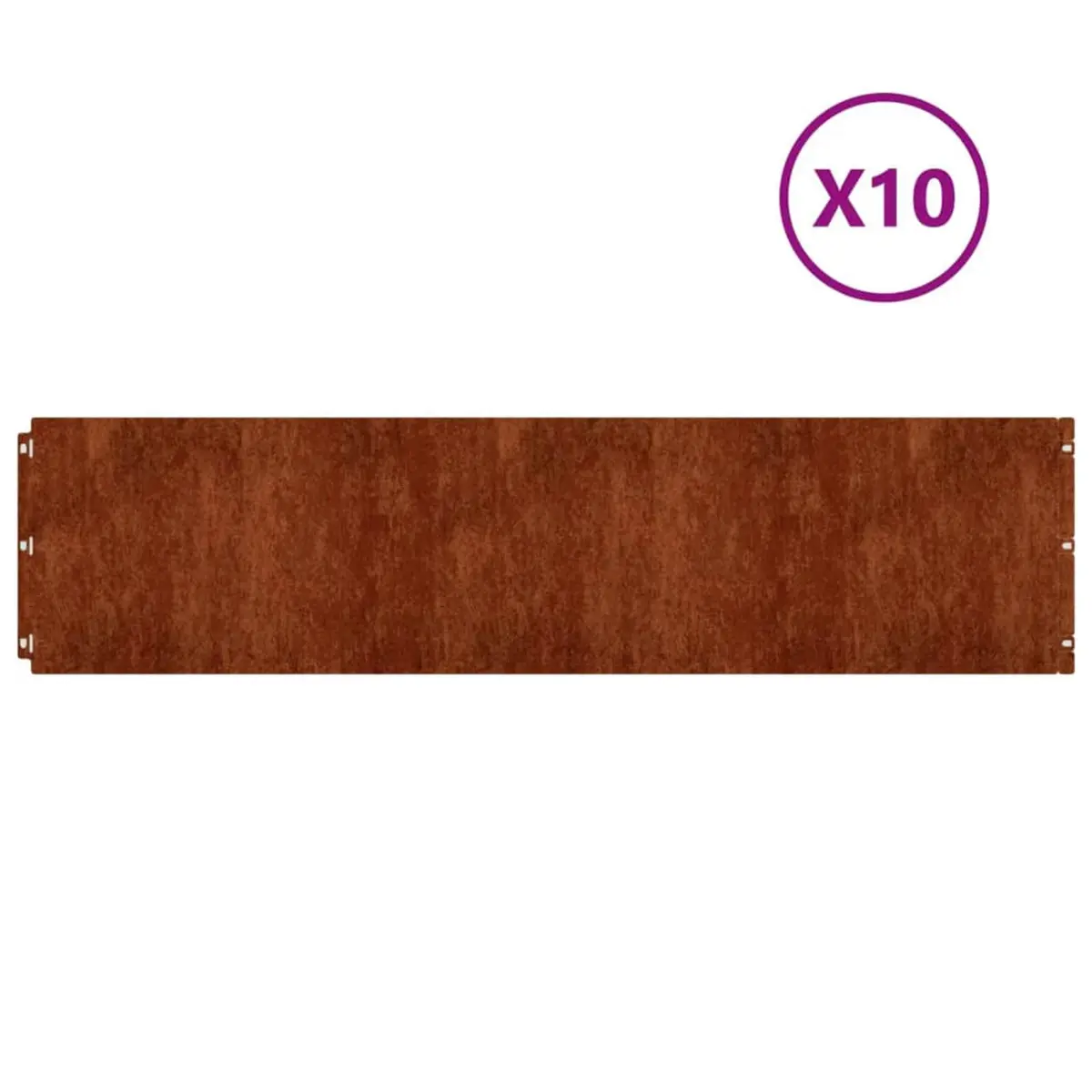 Garden Lawn Edging Borders 10 pcs Flexible Corten Steel 25x103 cm Landscape