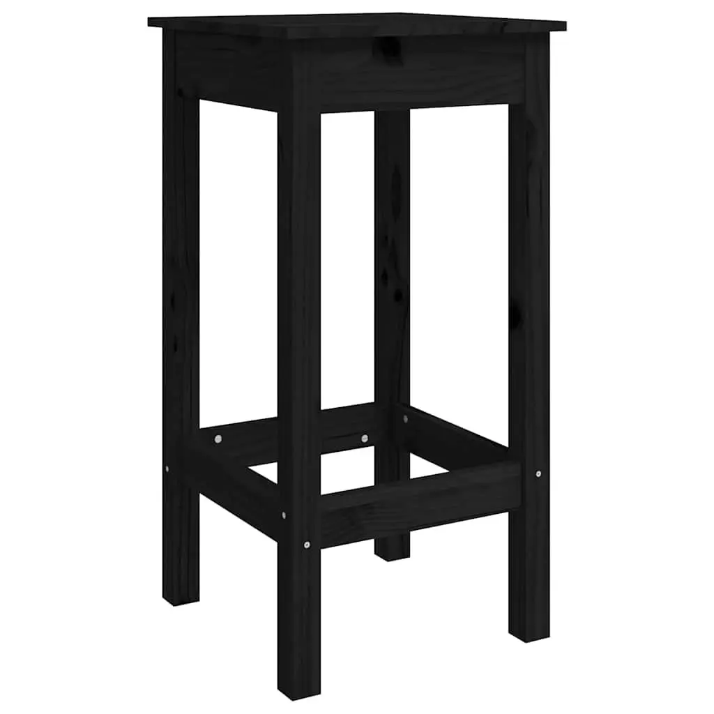 Bar Stools 2 pcs Black 40x40x78 cm No Backrest Kitchen Dining Room Chairs