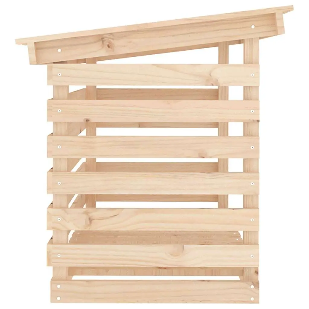 Firewood Rack Log Storage Holder Solid Wood Pine Natural 108x73x79cm