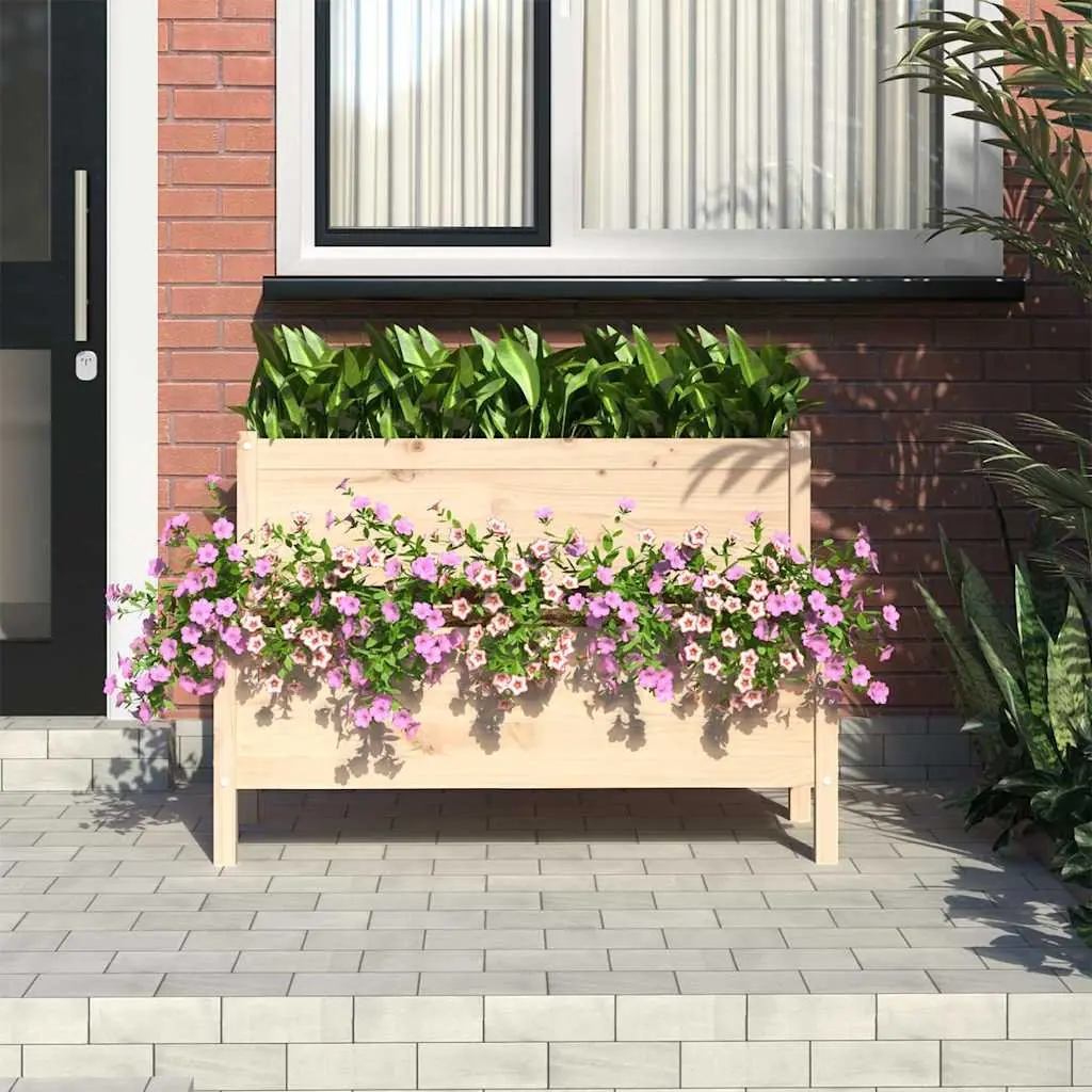 Pine Wood 2-Tier Planter Box with Ample Space