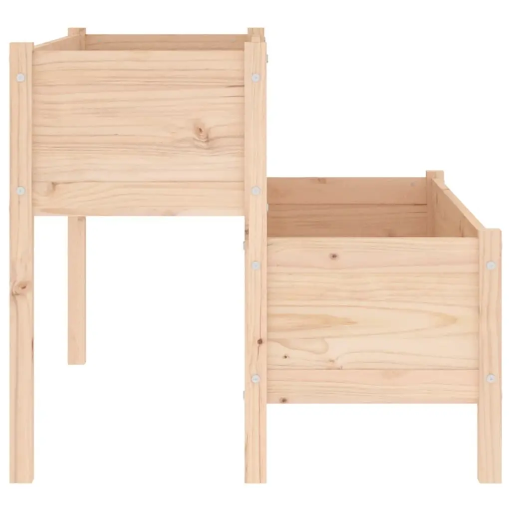 Pine Wood 2-Tier Planter Box with Ample Space