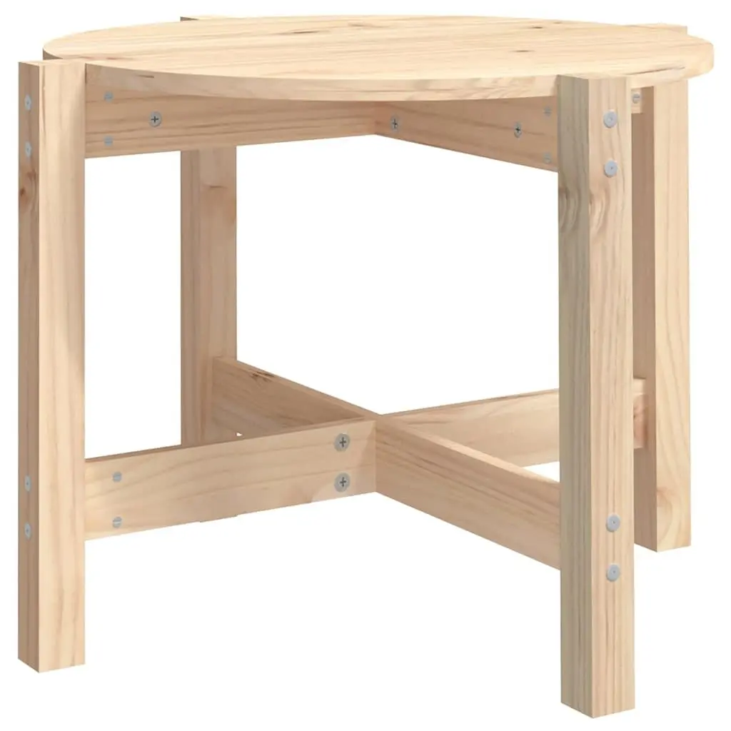 Round Coffee Table in Solid Pine Wood