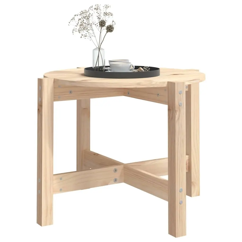 Round Coffee Table in Solid Pine Wood
