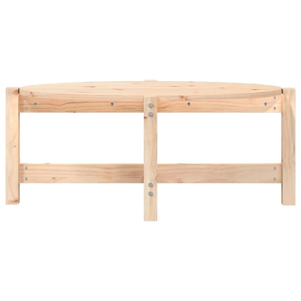 Solid Wood Pine Coffee Table 87x48x35 cm Brown Living Room Accent Furniture