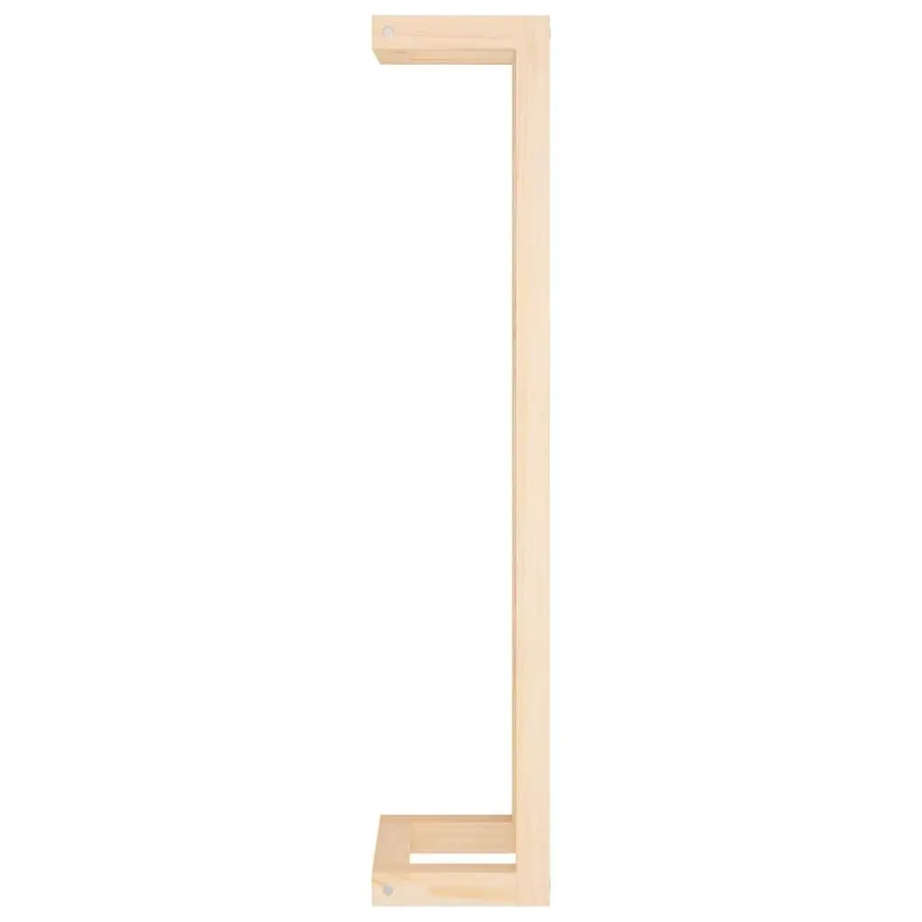 Towel Rack Wall-Mounted Bathroom Storage Shelf Solid Wood Pine Brown 23x18x90cm