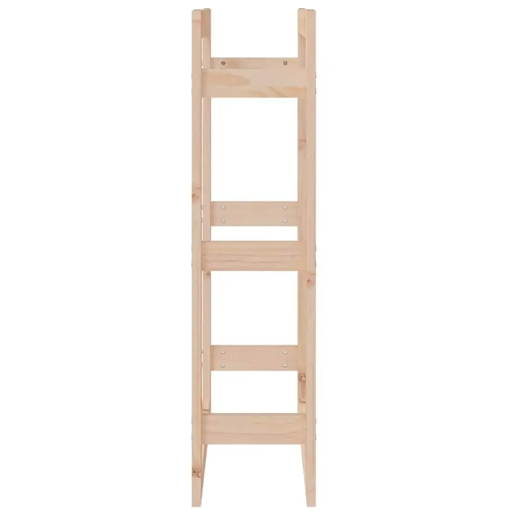 Firewood Rack 60x25x100cm Solid Pine Wood Log Holder Storage Stand Fireplace