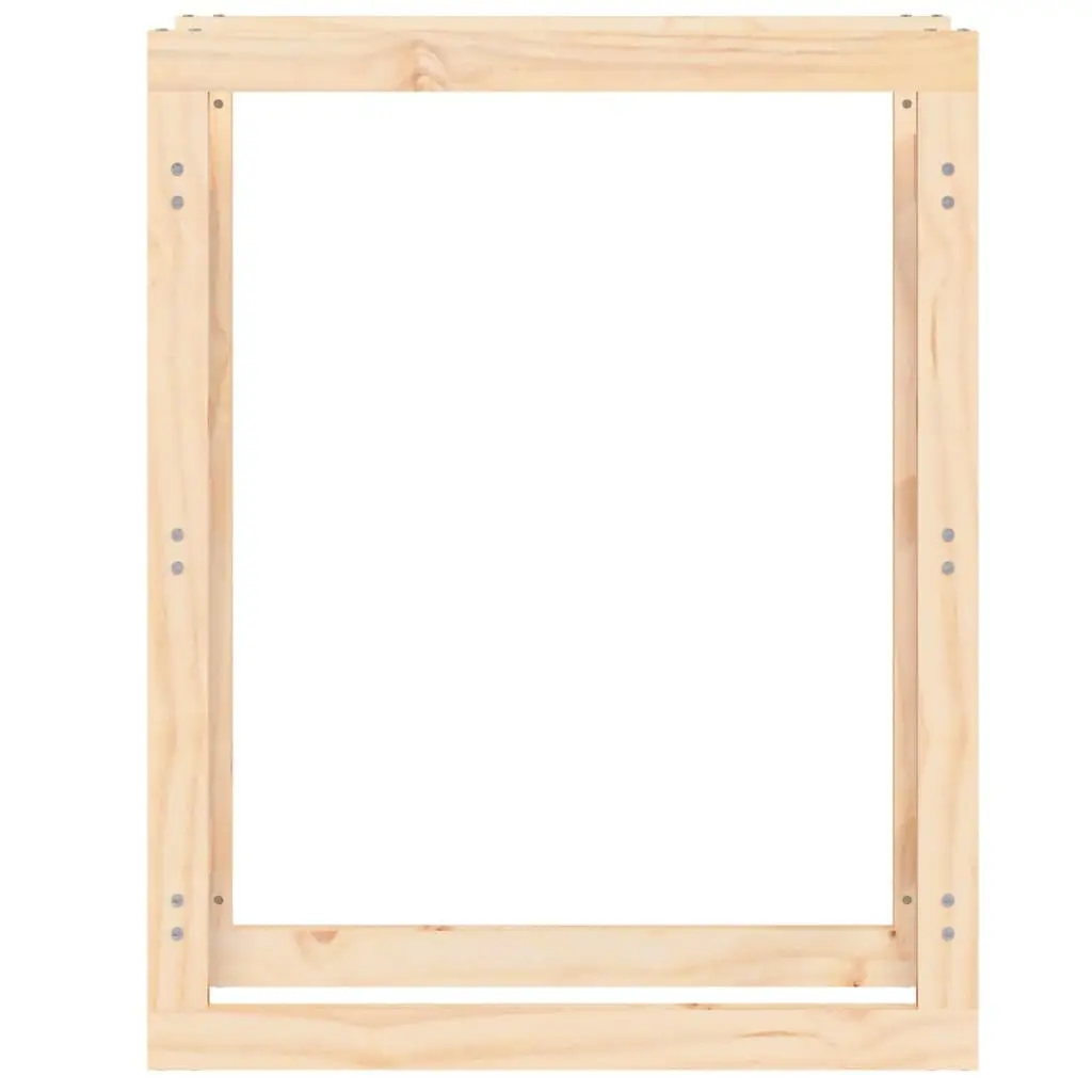 Firewood Rack Solid Wood Pine Log Storage 80x25x100 cm Fireplace Wood Holder
