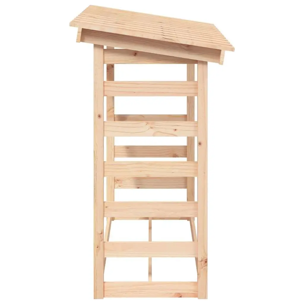 Firewood Rack Solid Pine Wood Log Storage 108x64.5x110cm Natural Holder