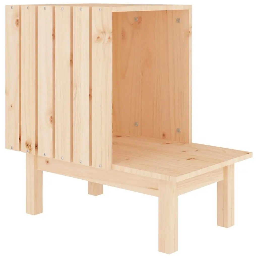 Cat House for Indoor Use 60x36x60 cm Solid Pine Wood Shelter Rest Sleep Bed Enclosure