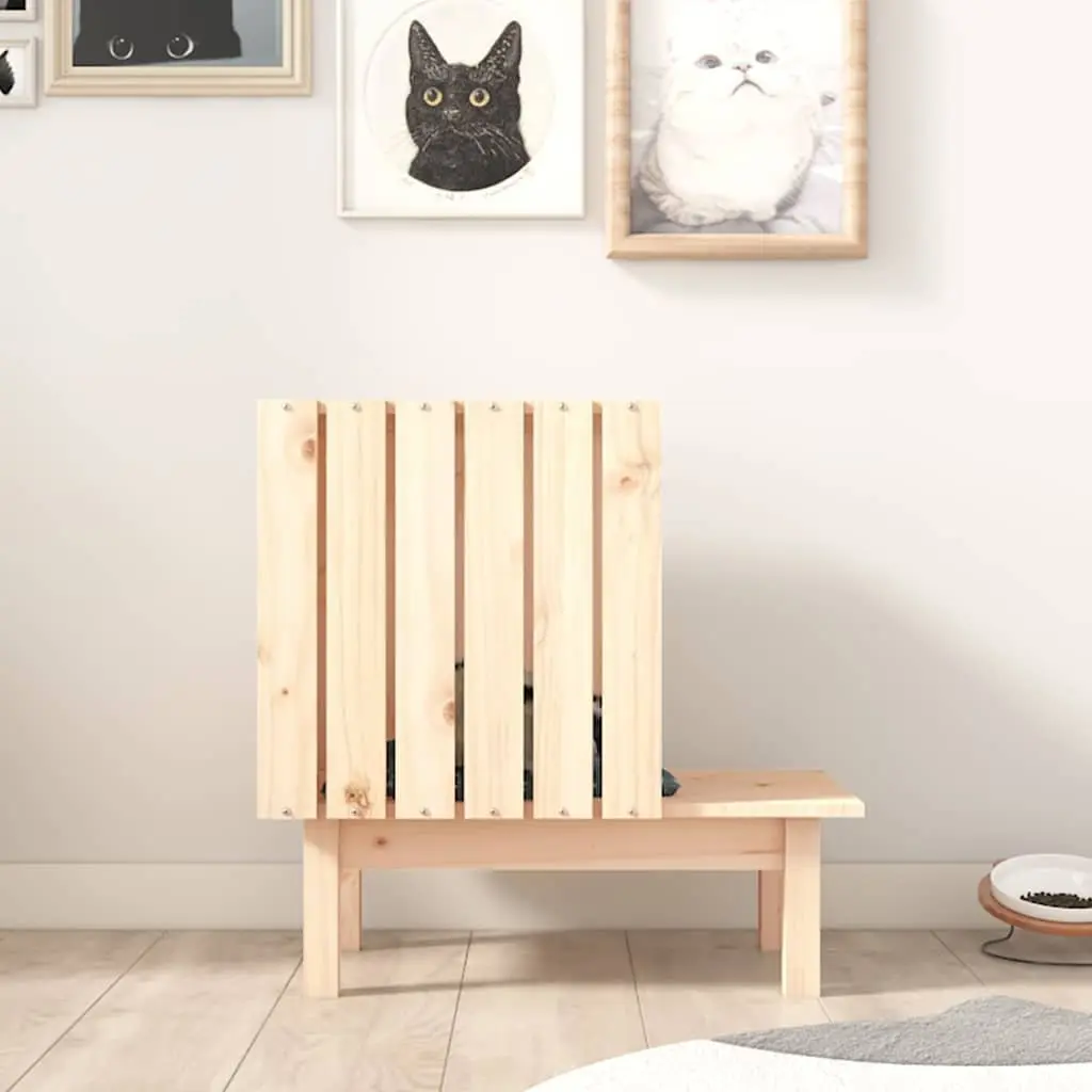 Cat House for Indoor Use 60x36x60 cm Solid Pine Wood Shelter Rest Sleep Bed Enclosure