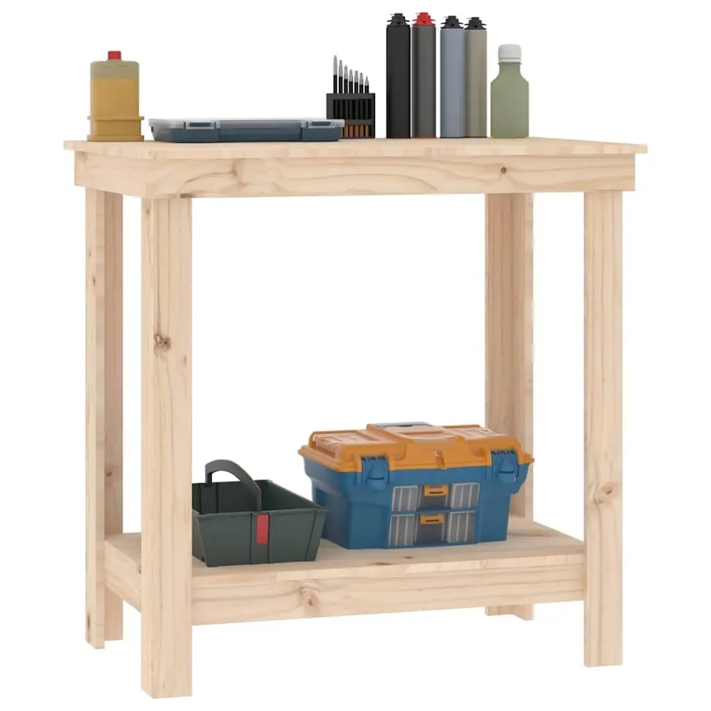 Solid Pine Work Bench 80x50x80 cm