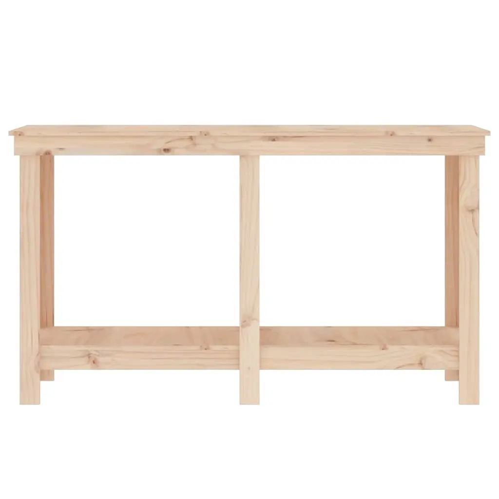 Work Bench Solid Wood Pine 140x50x80 cm Garage Storage Workbench Shelves Brown