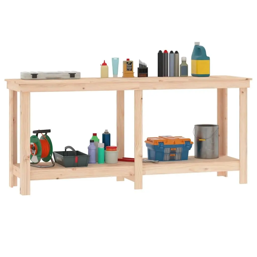 Solid Pine Work Bench 180x50x80 cm