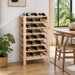 Specifications of Solid Pine Wine Rack for 40 Bottles