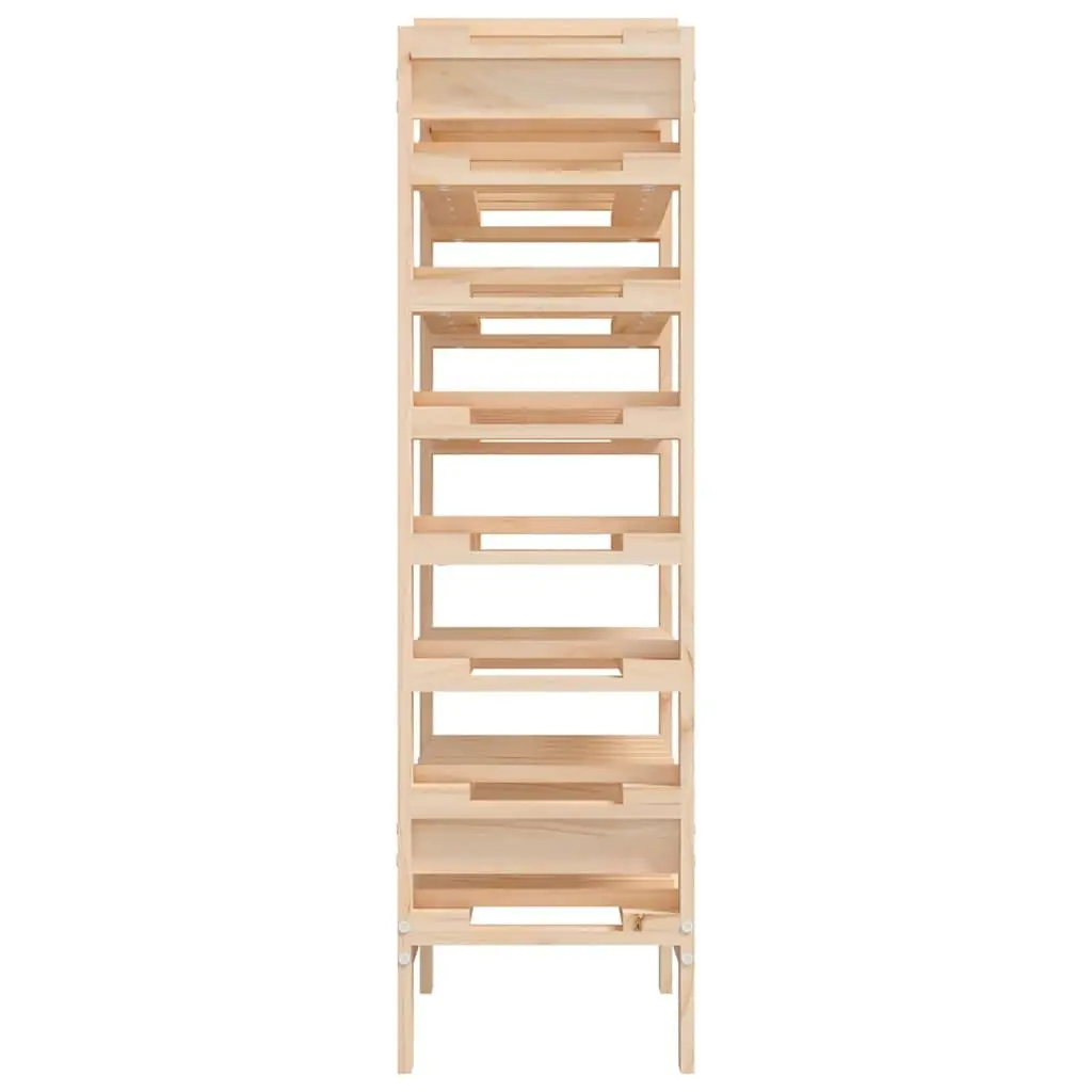 Wooden Wine Rack 61.5x30x107.5 cm Pine Bottle Storage Display Stand Brown