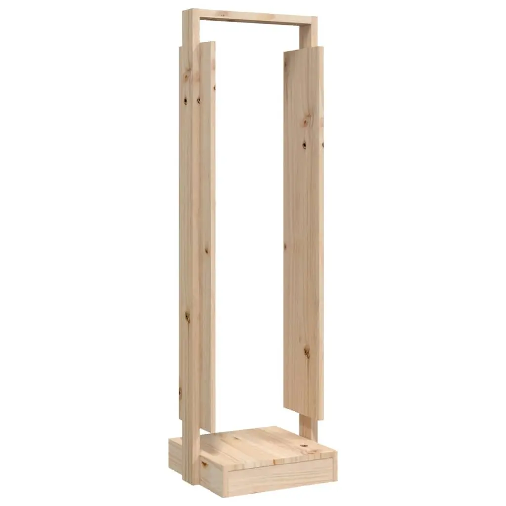 Log Holder Solid Pine Wood Fireplace Storage Rack Indoor Firewood Stand
