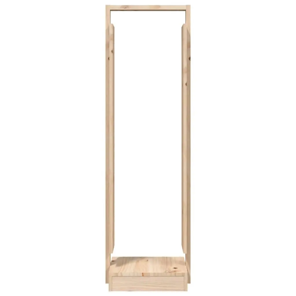 Log Holder Solid Pine Wood Fireplace Storage Rack Indoor Firewood Stand