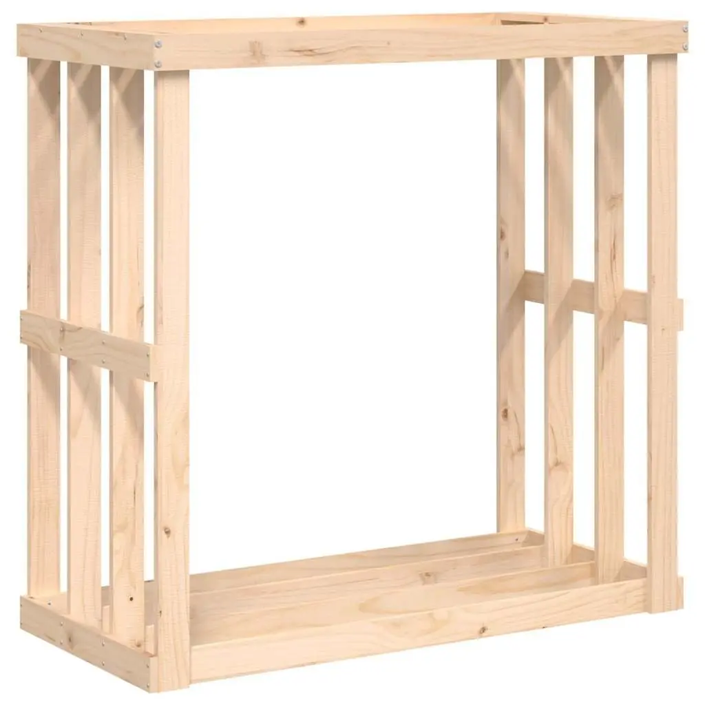Log Holder Outdoor Use Solid Pine Wood Size 108 x 52 x 106 cm