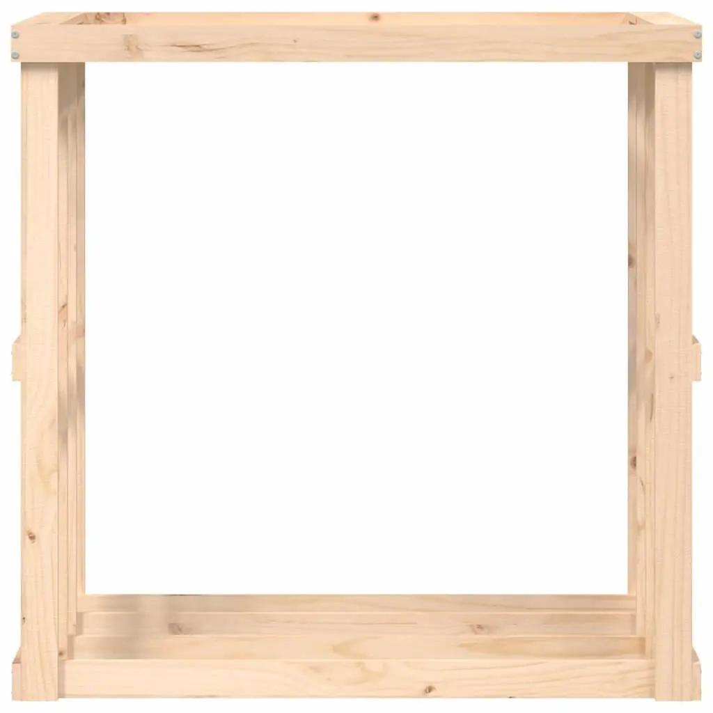 Log Holder Outdoor Use Solid Pine Wood Size 108 x 52 x 106 cm