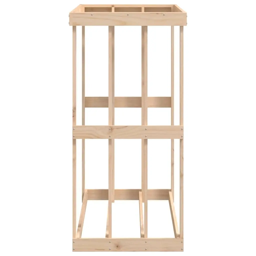 Log Holder Outdoor Use Solid Pine Wood Size 108 x 52 x 106 cm