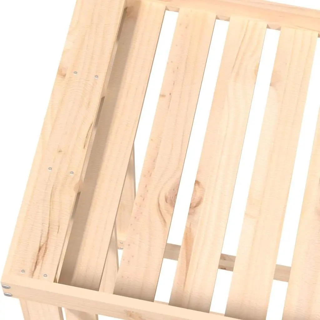 Log Holder Outdoor Use Solid Pine Wood Size 108 x 52 x 106 cm