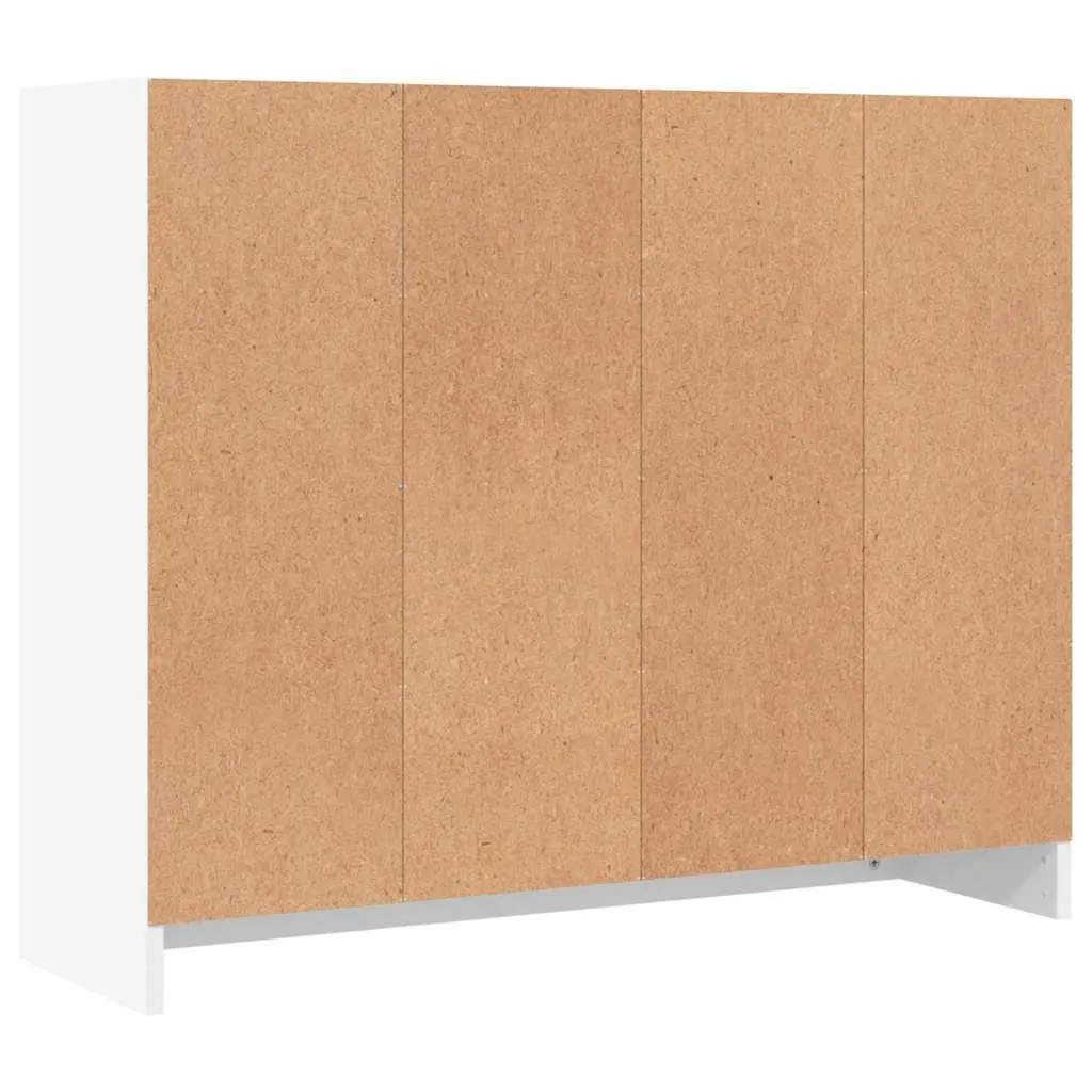 White Sideboard Storage Unit Engineered Wood Home Display 91x28x75cm