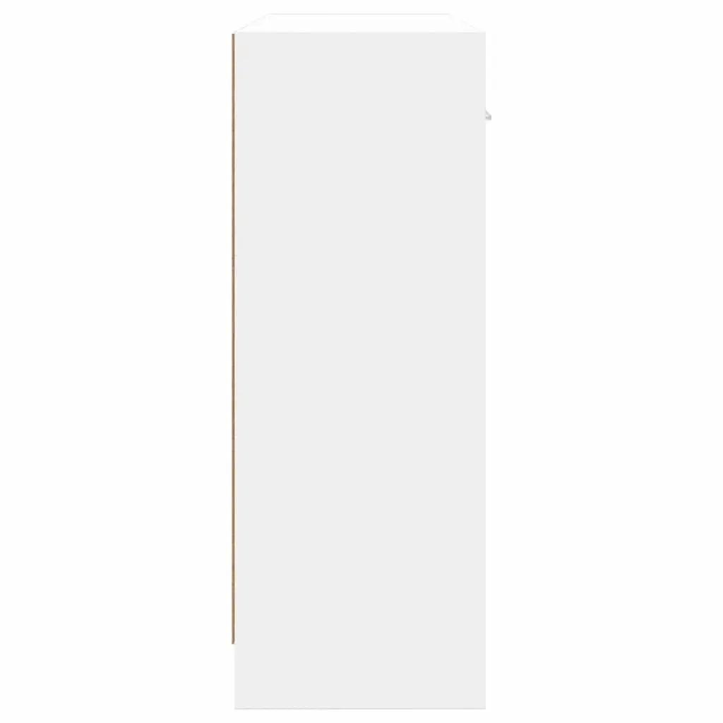 White Sideboard Storage Unit Engineered Wood Home Display 91x28x75cm