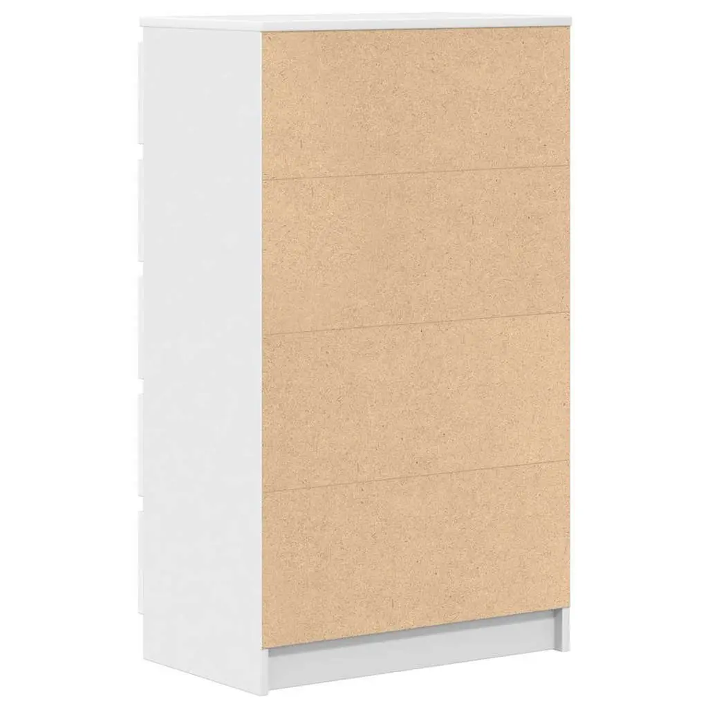 Drawer Cabinet White 60x36x103 cm Storage Chest 5 Drawers Engineered Wood