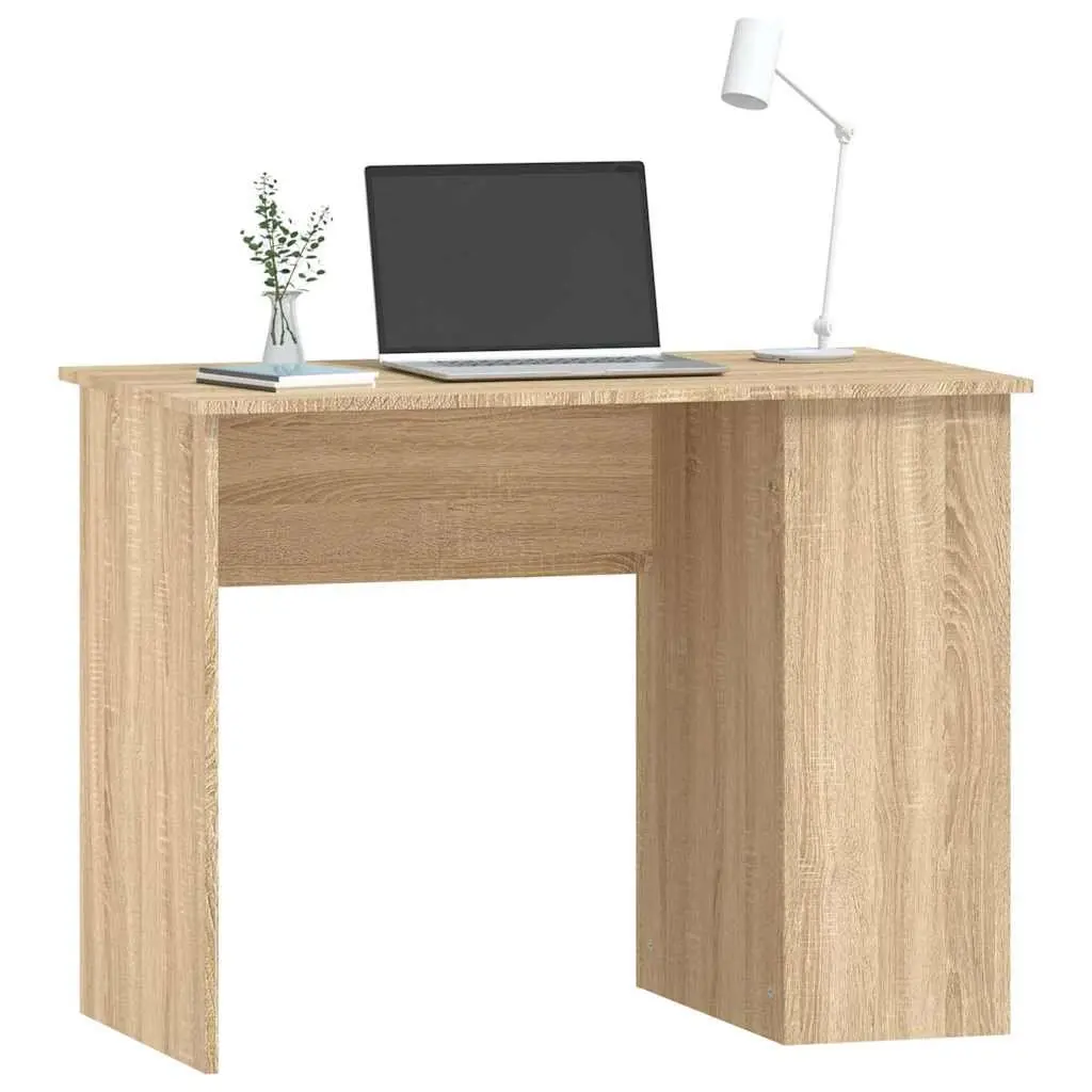 Office Desk Computer Workstation Brown Engineered Wood 100x55x75 cm Study Table