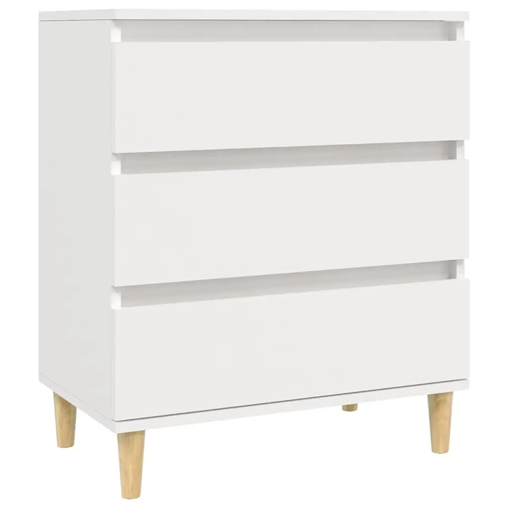 Sideboard for Storage White 60x35x70 cm Engineered Wood Cabinet with 3 Drawers